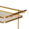 Baxton Studio Destin Modern Glam Brushed Gold Finished Metal and Mirrored Glass 2-Tier Mobile Wine Bar Cart 181-11196-Zoro - alternate 6